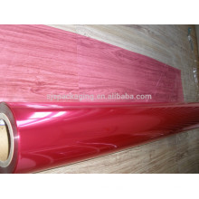 Alta calidad impermeable película de PET transparente rojo para la decoración de vidrio